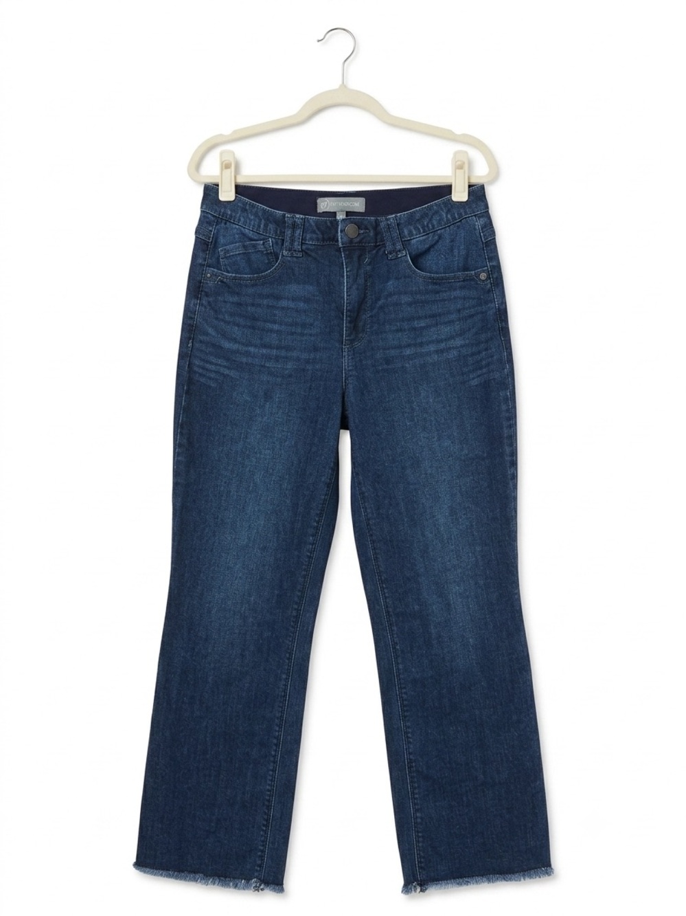 Wit & Wisdom Ab-solution High Rise Crop Flare Raw Hem Jeans Sz 10